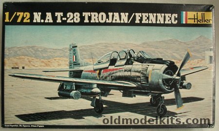 Heller 1/72 North American T-28 Trojan/Fennec - EALA 2/72 Algeria 1960 or 1st Air Commando South Vietnamese Air Force, 279 plastic model kit